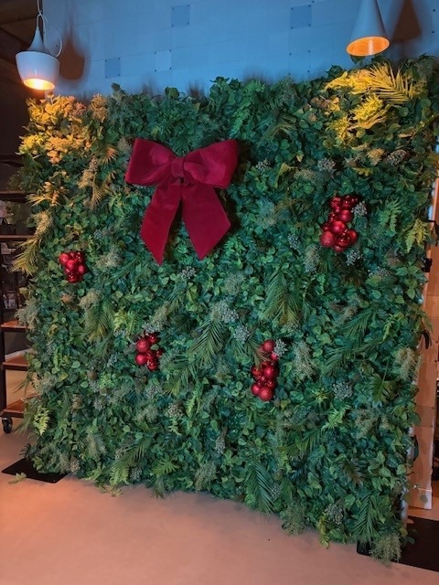 Kerst greenery wall